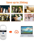Bluetooth Pet Microchip Reader Handheld Scanner For ISO 11784/11785 And FDX-B EMID And ID64 Compatible next to laptop