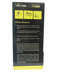 Instruction panel for Orange Foam Ear Plugs Uncorded 200 Pack in Dispenser Box NRR 32 dB Polyurethane Hearing Protection.