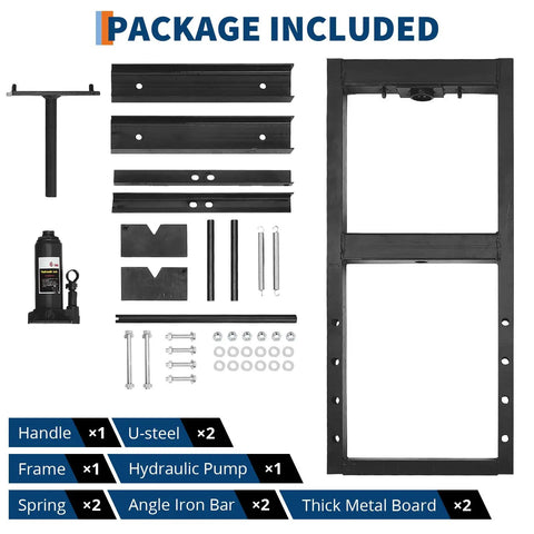 6 Ton H Frame Hydraulic Floor Shop Press For Heavy Duty Automotive And Metalworking Tasks With Adjustable Plates For Bending Straightening Bearing Removal And U Joint Repair, parts layout