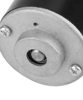 Close-up of Heavy Duty 30W DC Motor High Torque Permanent Magnet XD 3420 showing metal base and shaft for grinding machines and cotton candy.