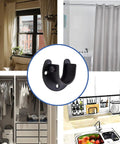 Beefy Heavy Duty Stainless Steel Closet Rod Brackets Set 1 Inch Diameter Black End Caps With Screws Rust-Resistant Curtain Rod Holder For Durable Closet Or Curtain Install 2 Pcs on wall rod uses