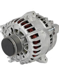 Badass Heavy Duty Alternator Swap For 2005 Through 2008 Ford Mustang 4.6L, silver metal housing, visible copper windings, bolt-on design.