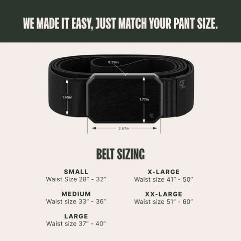 Patriotic Flag Belt With Magnetic Buckle Black On Black Stretch Nylon Tactical Belt For Men belt sizing guide