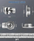 Magnetic Dryer Vent Connector Kit With Self Aligning Magnets Airtight Seal Snap On No Tools Needed size diagram