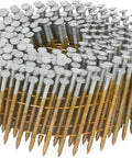 1-1/4 Inch Siding Nails, 16 Degree Full Round Head, Ring Shank, Collated Wire Coil, Hot Dipped Galvanized, 3,600 Count