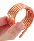 Close-up of the water cooling ring kit for 550/540 brushed RC boat motors, durable metal heat dissipation jacket held in hand.