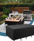 Built To Last Heavy Duty Outdoor Table Cover With UV Protection And Waterproof Weatherproof Shield 90.55 Inch in backyard scene