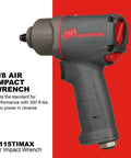 Beast Three Eighth Inch Air Impact Wrench With Three Hundred Foot Pound Torque, Pistol Grip, Titanium Hammer Case