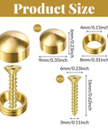 Premium Brass Decorative Screws With Caps And Thumb Tacks Set For Mirrors Windows Cabinets Doors Upholstery And Furniture No Fuss Install Self Tapping Wall Screws For Wood And Metal Rust Resistant Bronze Finish 15mm 10 Pack product size guide