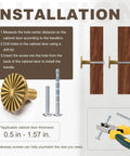 Diagram showing installation of Antique Brass Cabinet Knobs Set, 20 Pack Vintage Drawer Pulls For Dresser with screws.