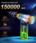 Powerful Cordless Electric Air Duster And Blower For Tech Cleaning Keyboard PC And Cameras, 150k RPM model in action
