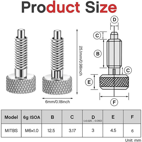 32 Pcs Handle Quick Release Lock Pins And Retractable Spring Plungers M6 Lockout Kit For Rolling Tool Boxes Rock Solid Pro Grade Stainless Steel Rust Resistant Easy Install For Home Garage Shop Organization, M6 x 1.0, 12.5 mm