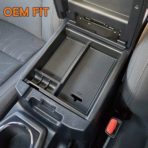 Center Console Organizer Tray For Toyota Tacoma 2016 2017 2018 2019 2020 2021 2022 2023 ABS Material Black Trim in armrest box