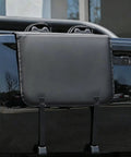Premium Bike Tailgate Pad For Cybertruck featuring heavy duty hook and loop straps on a black truck tailgate, 52.5 x 38cm.