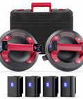 4x3000mAh Electric Suction Cup Lifter With 570lbs Max Load Capacity Heavy Duty Vacuum Tool with digital display and rechargeable batteries.