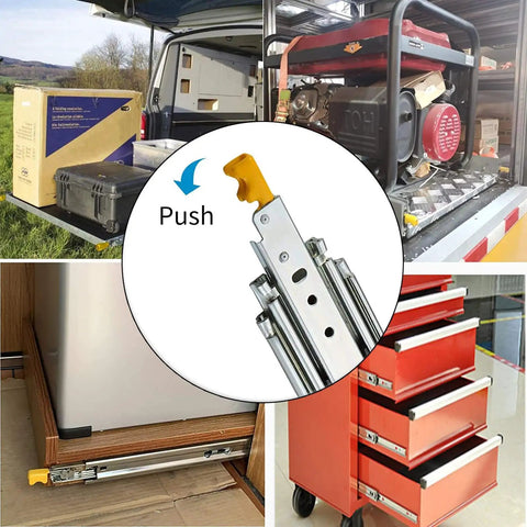 3 Fold Full Extension Drawer Runners And Cabinet Slides Heavy Duty Ball Bearing Rails For Cabinets Tool Boxes And RVs