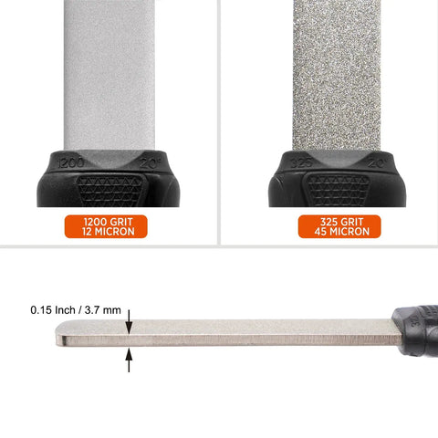 Dual Grit Diamond Sharpening Stone For Lawn Tools And Garden Gear With Coarse 325 Grit For Quick Edge Setting And Extra Fine 1200 Grit For Honing, Durable Stainless Steel Build, Sharpens Mower Blades, Axes, Hatchets, Hedge Shears, Chisels And Drills