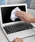 White 5x6 inch microfiber eyeglasses cleaning cloth wiping laptop screen