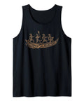 Hawaiian Outrigger Canoe Tank Top Dope Island Vibe Tee For Men With Polynesian Tribal Art And Maori Canoe Graphic Ultralight