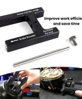 Heavy Duty Aluminum Brake Booster Adjustment Tool With Built In Magnet For Master Cylinder Push Rod Alignment, showing pin and tool.
