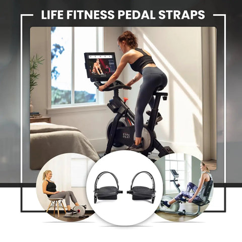 Right Foot Pedal Set For Indoor Bicycles Gray With Toe Clips Cage And Adjustable Strap, Durable Bike Pedals For NordicTrack S15i S22i
