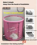 Portable Folding Bathtub With Quick Open Design No Install Needed Easy To Store Suitable For Hot Water And Ice Baths