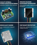12V To 24V DC Boost Converter 10A 240W Waterproof Voltage Regulator Module with internal capacitor, silicone protection, and aluminum casing