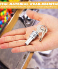 Heavy Duty Gumball Machine Lock And Key Set With One Quarter Twenty Tubular Cylinder in hand, metal material visible