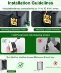 Installation guidelines for Rock Solid GFCI Switch Outlet Combo with clear mounting instructions and wire compatibility.