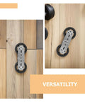 Dual Swivel Cable Pulley Set With Silent Bearings 360 Degree Rotating Pulleys For Cable Machines Smooth Quiet Rollers For Your Home Gym Weight Lifting And DIY Fitness Systems mounted on wood panel
