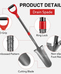 Product details image of Drain Spade With Fiberglass Handle Root Saw Style Garden Shovel For Digging And Trenching