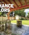 Straight Up Pro Grade 5 Gallon Solvent Based Acrylic High Gloss Wet Look Concrete Coating And Paver Sealant in patio setting.