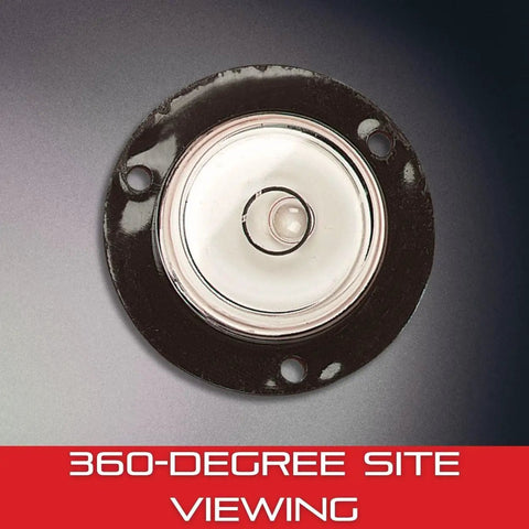 Top view of Bulls Eye Circular Level 1.75 Inch Diameter With 0.001 Inch Per Inch Accuracy Single Vial Durable Plastic 360 Degree Viewing