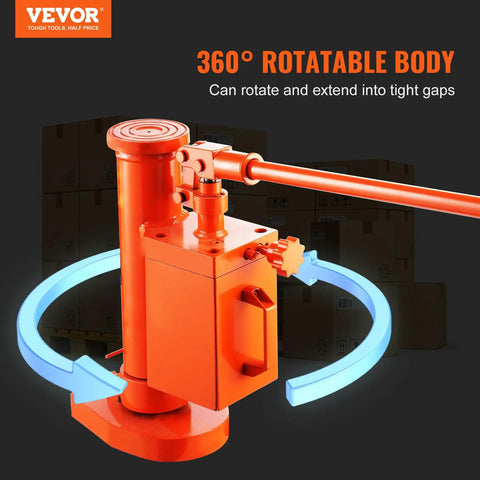 Heavy Duty Hydraulic Toe Jack 10 Ton Lift Capacity Rock Solid Machine Jack 360 rotatable body for tight spaces