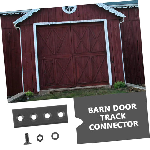 Barn Door Track Connector Adapter Set For Smooth Easy Installation No Fuss Sliding Door Hardware With Connection Plates