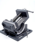 4 Inch Angle Drill Press Vise with 0 to 90 Degree Tilting, beefy heavy duty cast iron build, powder coated black finish, secure clamping