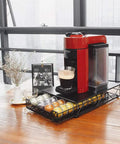 Coffee Pod Drawer Organizer Compatible With Vertuoline Vertuo Holds Up To 40 Pods In Four Color Coded Rows Black Finish