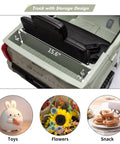 12V Licensed Toyota Tundra Ride On Truck For Kids With Remote Control Battery Powered Toy Car Realistic Off Road Look Safe Parental Control Durable Outdoor Kids Vehicle For Boys And Girls, rear storage bed 15.6 x 4 x 2.6 in