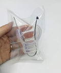 6 Pack Silicone Diving Mouthpieces Clear With Tie Strap For Breathing Tubes Snorkel Gear Accessory Kit Universal Caliber Fits Most Tubes Food Grade Silicone Disinfection Vacuum Packaging held in hand