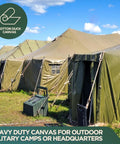 Waterproof Waxed Canvas Tarp Cover 21oz Heavy Duty Duck Cloth With Rustproof Brass Grommets For Camping Construction Gear And Outdoor Use 6 By 8 Foot Olive Drab used on military tent