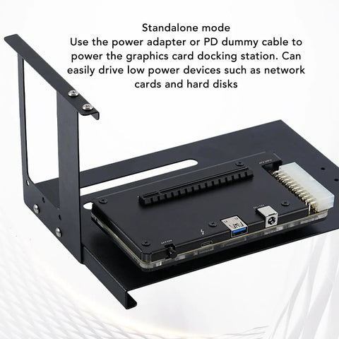 Plug And Play External Gpu Dock Station Compatible With Thunderbolt 3 And Usb4 Pcie 16x Graphics Card Enclosure showing standalone mode with power ports.