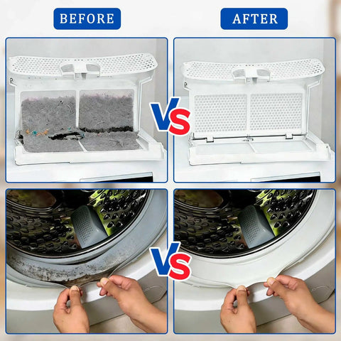 Before and after results using Dryer Vent Cleaner Kit With Universal Vacuum Hose Attachment 31 Inch Long Half Inch Diameter 4 In 1 Lint Remover Brush For Most Vacuum Cleaners Deep Clean Safe And Efficient Lint Busting Tools Blue