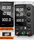 Beefy Variable DC Power Supply For Lab Workbench 30V 10A Regulated Power Source SPS-C3010 front view with display and controls