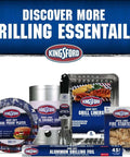 Grilling essentials including extra wide aluminum foil roll for grilling and baking heavy duty 18 inch by 100 sq ft, plates, chimney starter.
