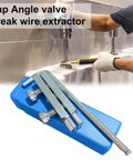 Top Notch Broken Pipe Extractor Tool For Rusted Fasteners, Damaged Screw Remover And Stripped Bolt Kit Perfect For Faucet Fixing And Water Pipe Thread Repair Hand Tool Set Super Easy Out Solution For Pros. blue alloy steel tap angle valve break wire extractor tool for faucet repair