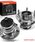 Two Pack Rear Wheel Bearing And Hub Assembly 5-Lug Fit Mazda CX-7 2007-2012 FWD Only displayed with packaging and product details