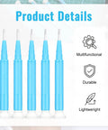 Five Piece Ceramic Insulated Screwdriver Set For Precision Electronics Repair And Watchmaking Includes Anti Static Slotted Tools, blue handles.