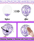 "Pink And Purple Music Note Foil Balloons Set, 12 Inch Metallic Balloons Mix For Birthday Parties, Confetti balloon shaking method"