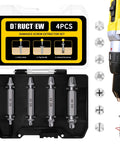 Stripped Screw Extractor Set 4PCS M2 Steel Broken Bolt Remover Easy Out Reverse Drill Bit Tool for DIY and Auto Repair Projects