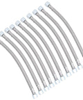Heavy Duty Flexible Air Compressor Hose 40 Cm Cast Steel Connectors High Pressure Pneumatic Line with Ironclad Seals, set of 10.